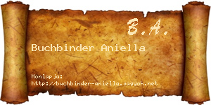 Buchbinder Aniella névjegykártya